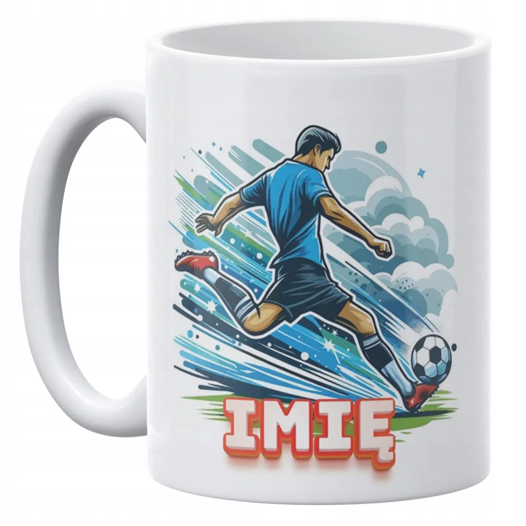 Kubek ceramiczny 330 ml Personalizowany Dla Piłkarza Piłka Nożna Prezent