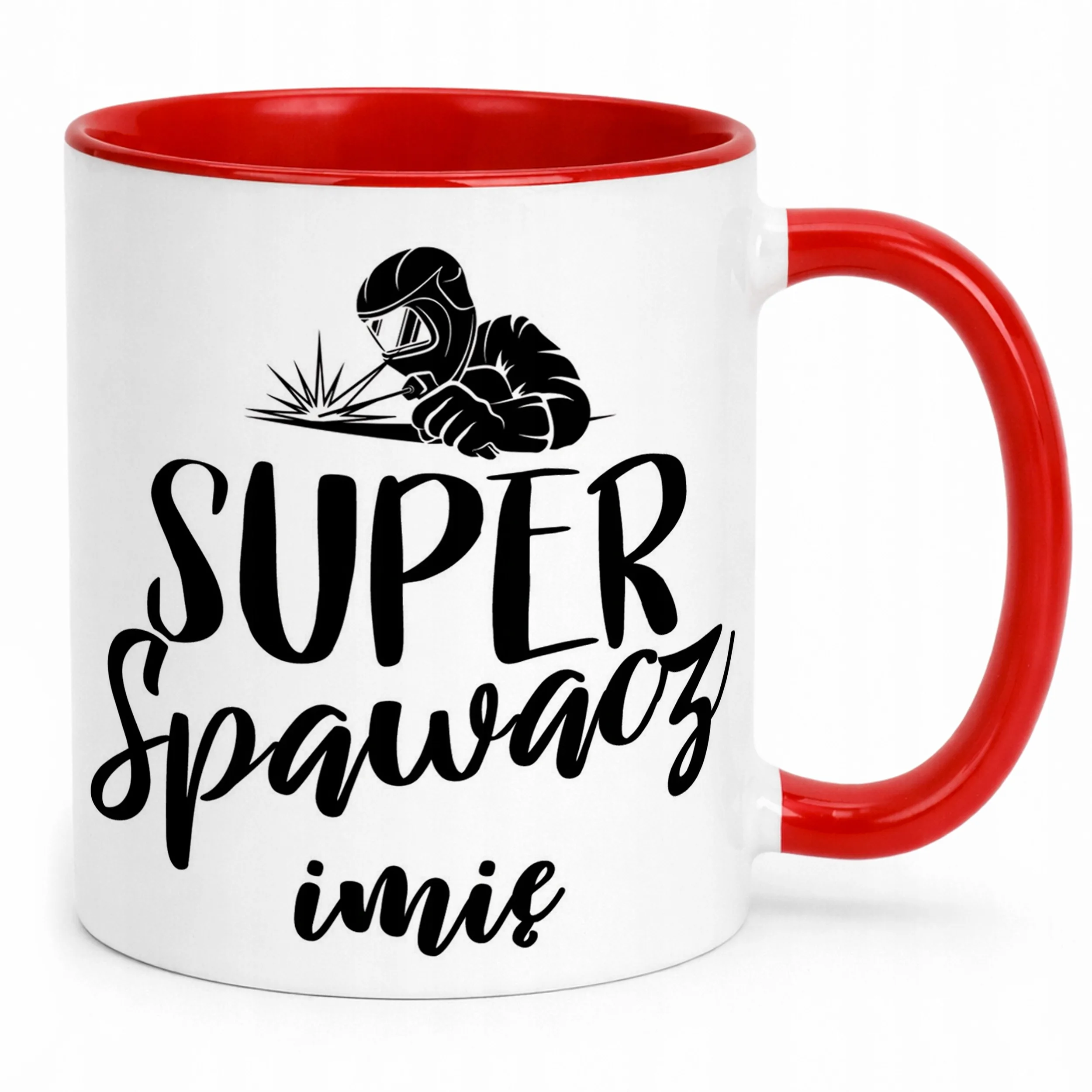 Kubek Czerwony Personalizowany Super Spawacz Prezent Upominek