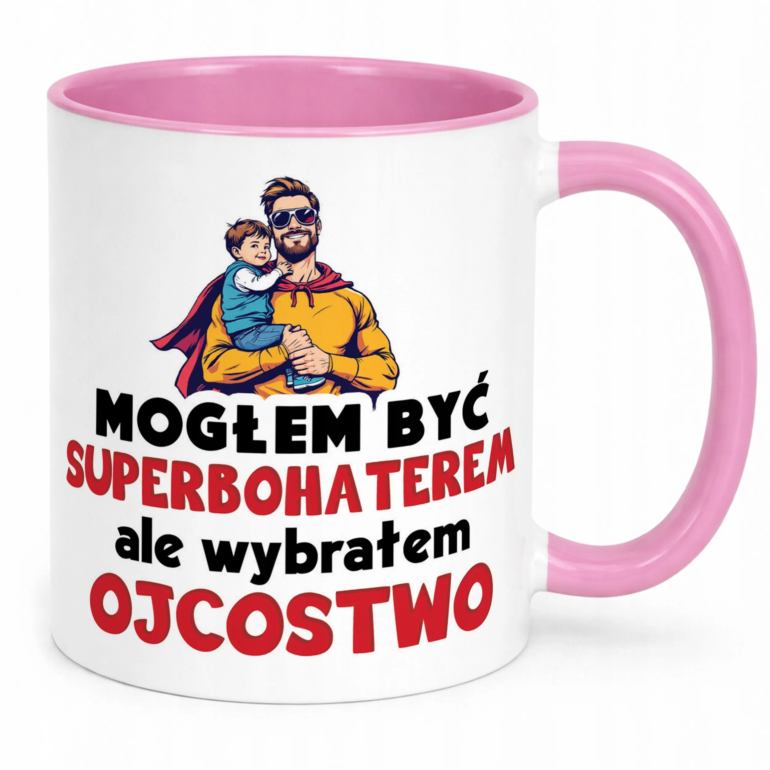 Kubek Różowy Dzień Ojca Dla Taty Mogłem Być Superbohaterem