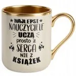 Kubek Premium Złoty Ecru Dzień Nauczyciela Dla Nauczyciela Prezent