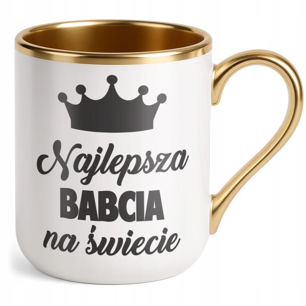 Kubek Premium Złoty Dzień Babci Dla Babci Prezent Upominek