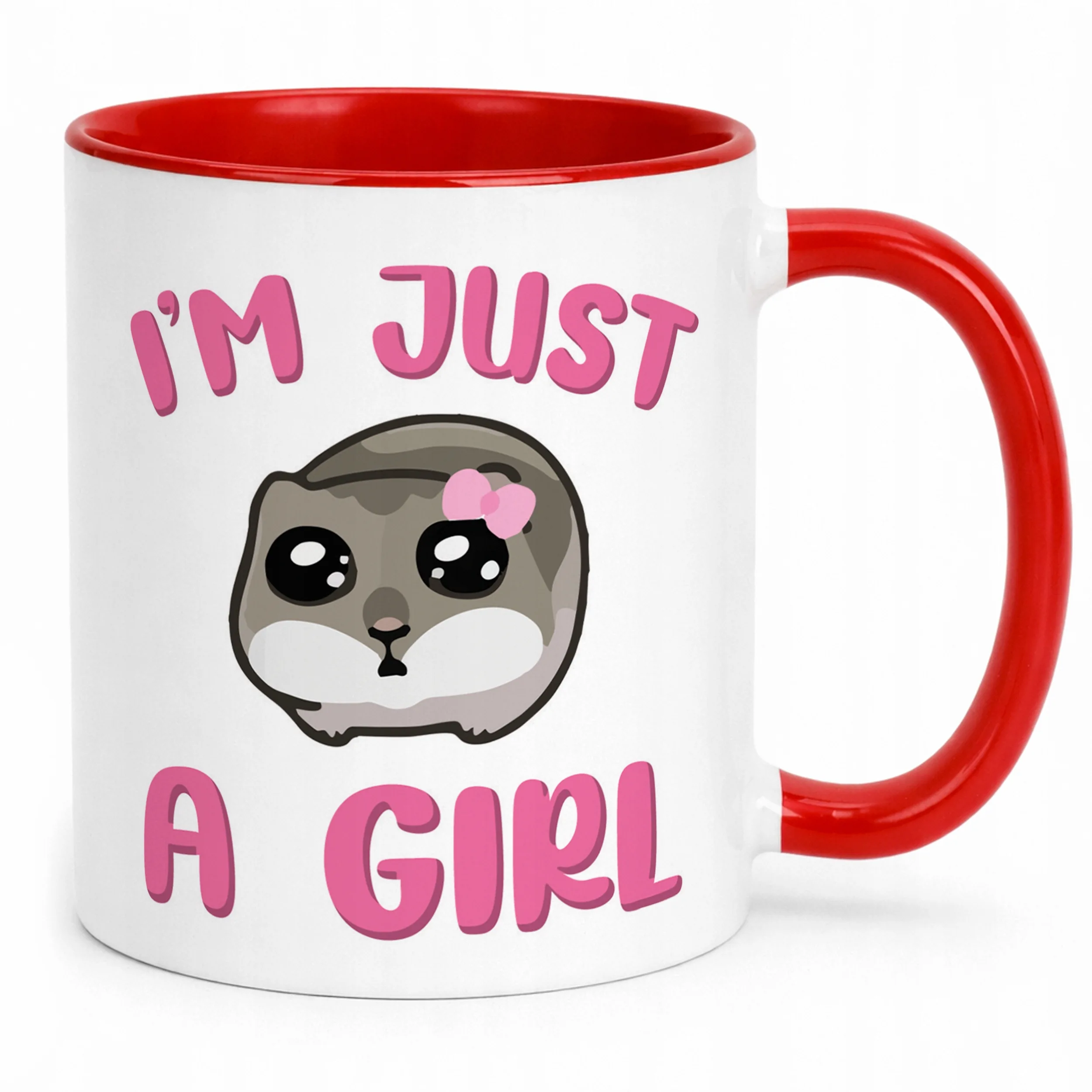 Kubek Czerwony I’M JUST A GIRL Śmieszny Zabawny Prezent