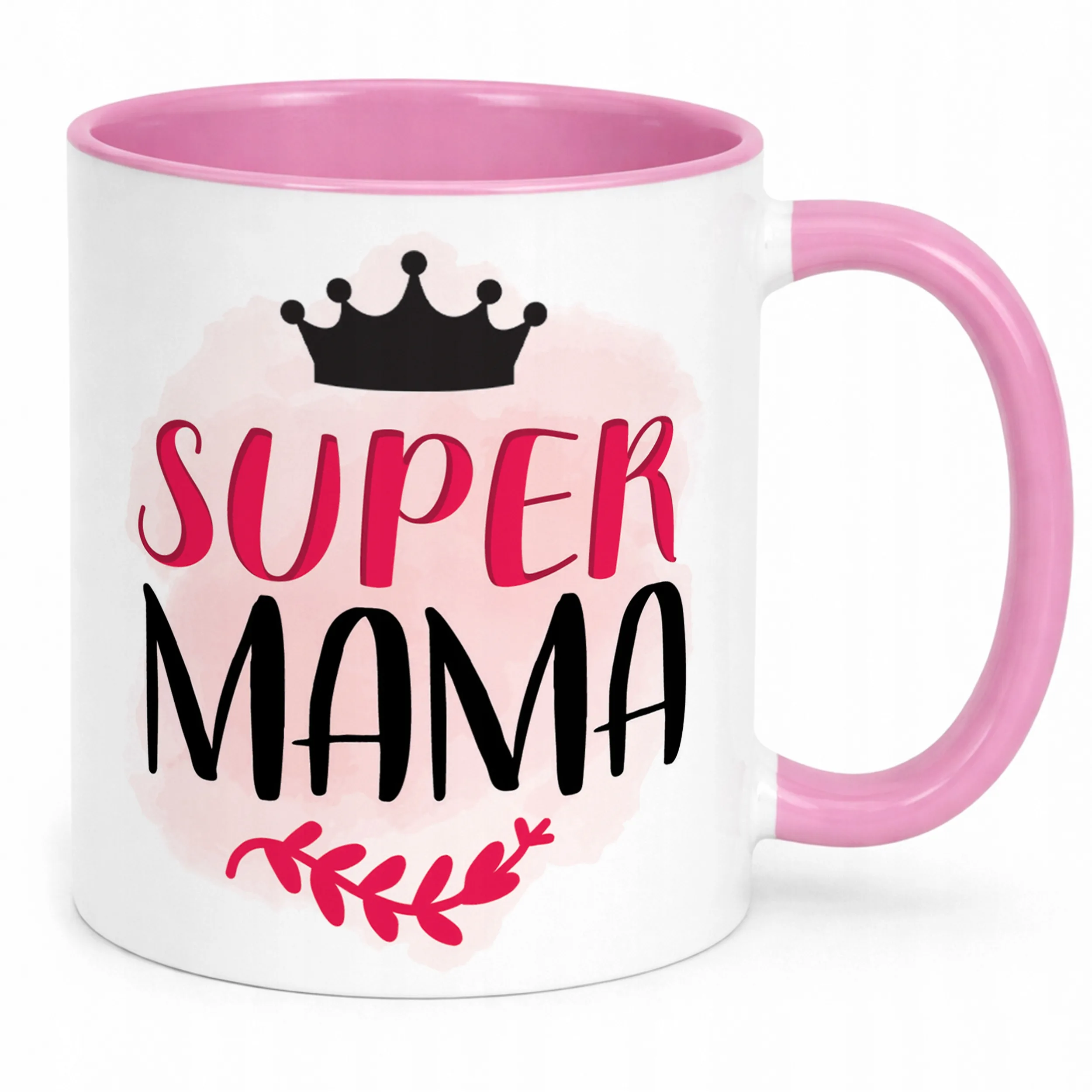 Kubek Różowy Dzień Matki Dla Mamy Prezent Upominek Super Mama