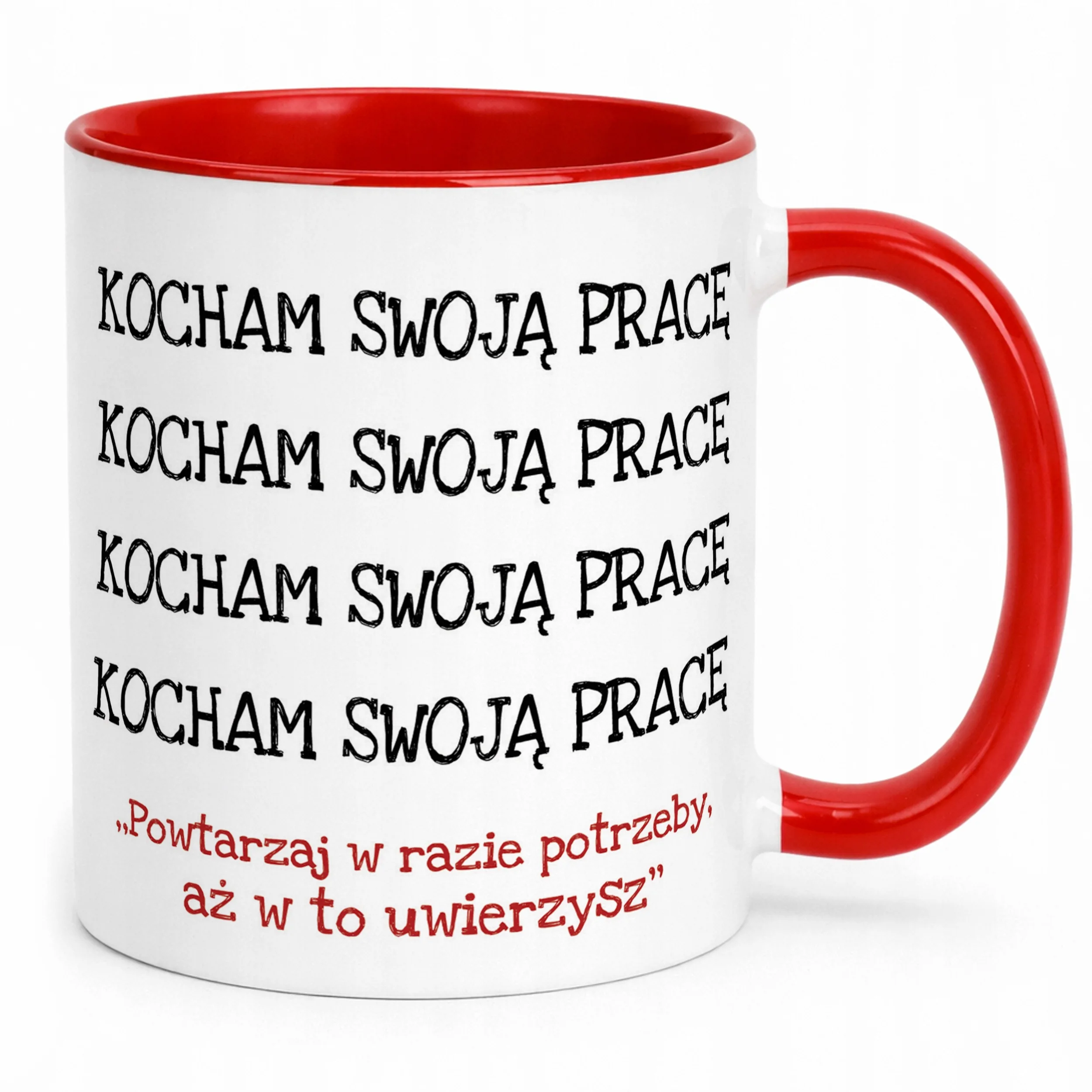 Kubek ceramiczny Kocham Swoją Pracę Sakrastyczny Zabawny Prezent