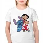 Koszulka biała dziecięca Stitch Lilo i Stich Dla Fanów
