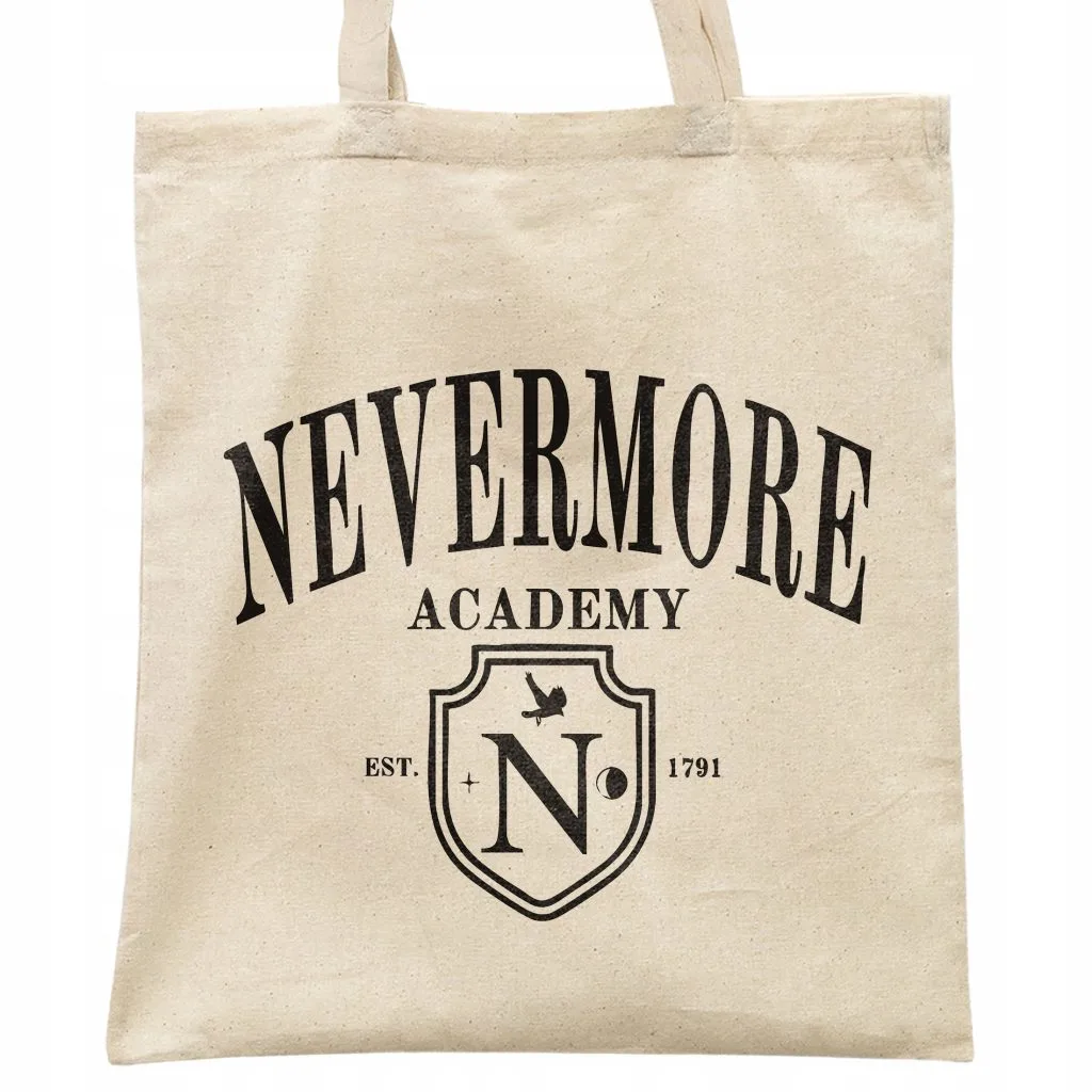 Torba bawełniana na zakupy Wednesday Nevermore Dla Fanów Serialu