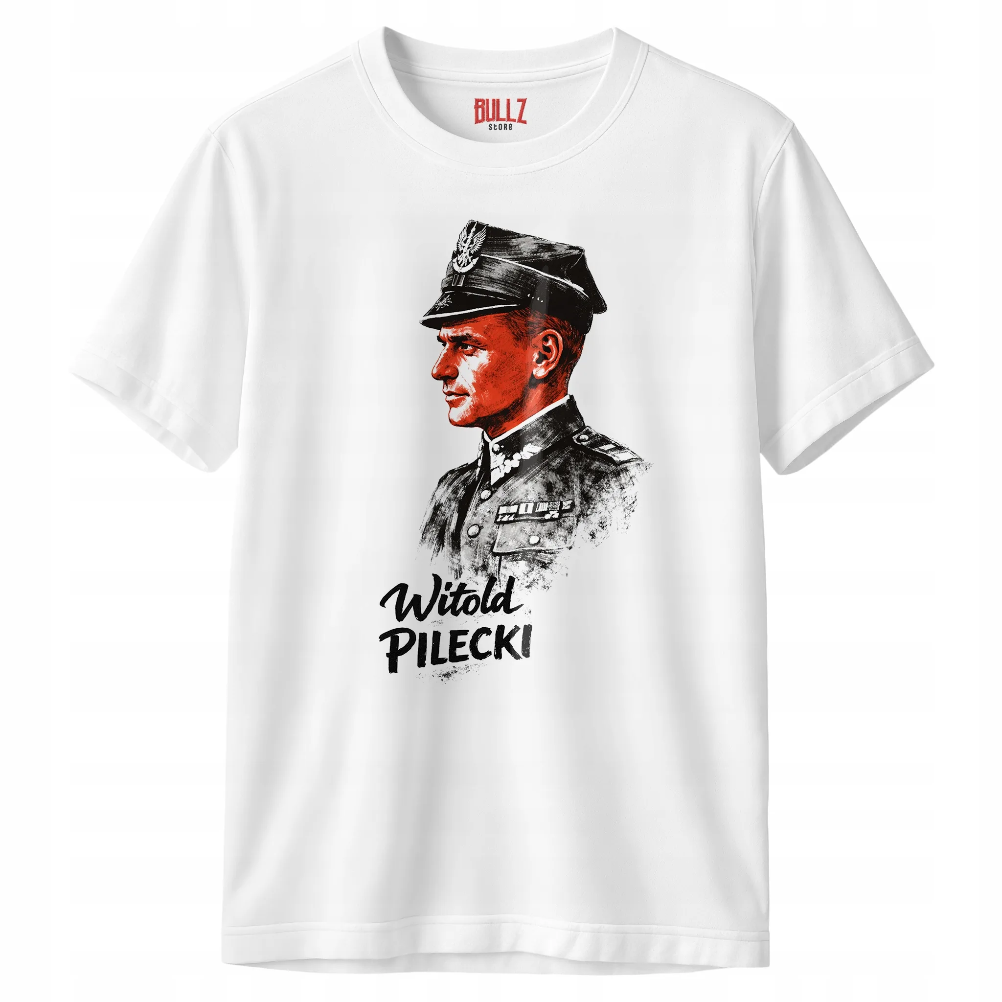 Koszulka biała męska Witold Pilecki Rotmistrz Bohater Wyklęty