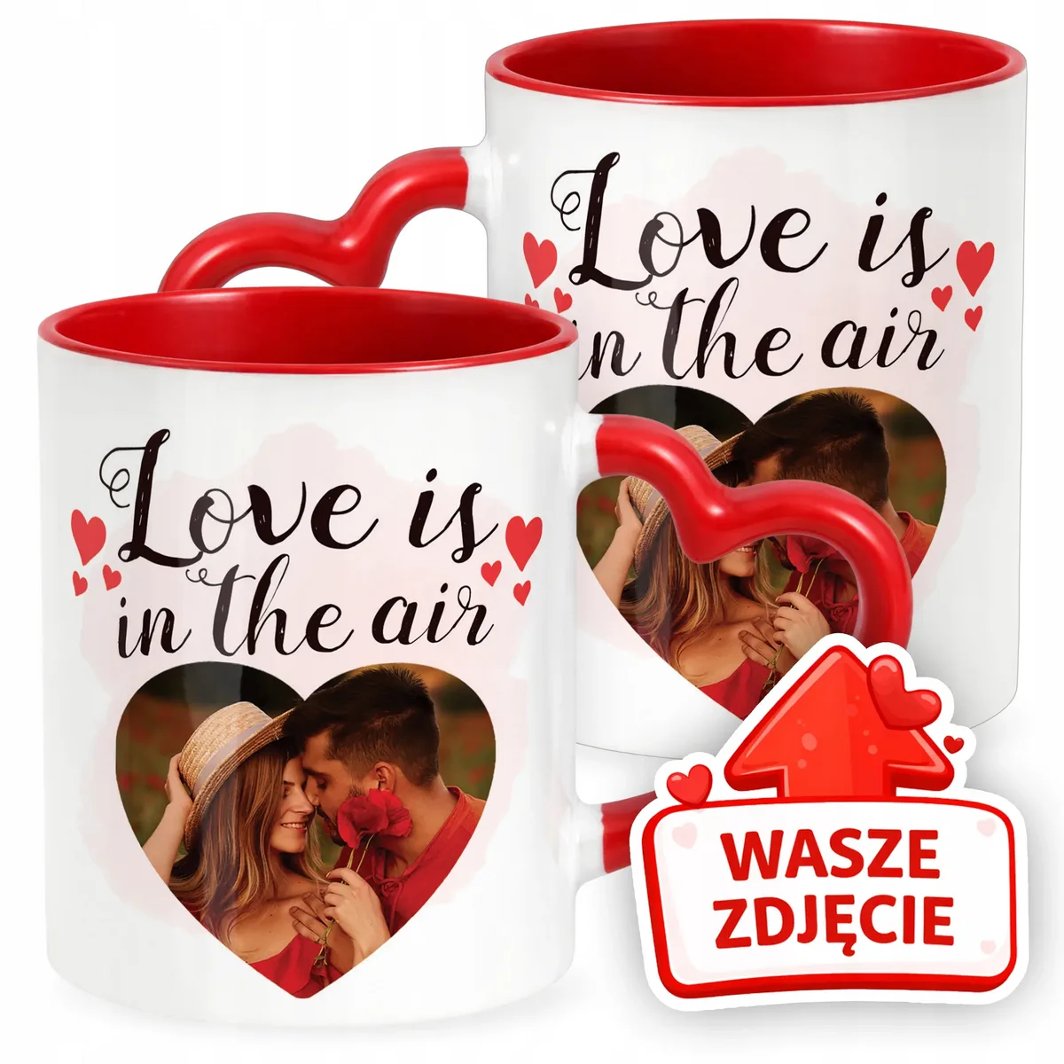 Kubek Walentynkowy Z Własnym Zdjęciem Serce Walentynki Prezent Upominek