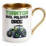 Kubek Premium Złoty Rolnik Dla Rolnika Traktor Zabawny Prezent