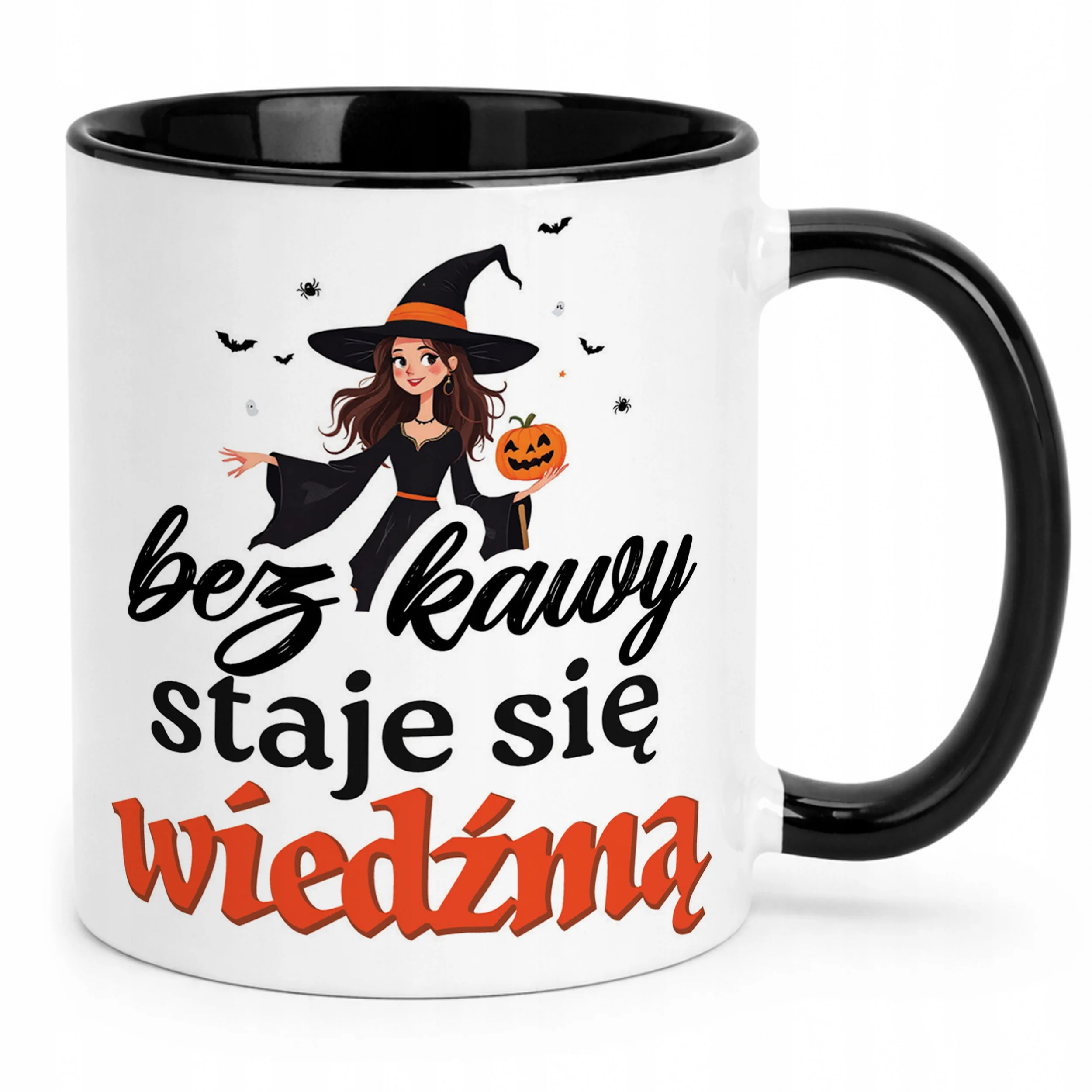 Kubek Czarny Bez Kawy Staje Się Wiedźmą Dla Kobiety Prezent