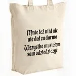Torba bawełniana premium na zakupy 1670 Musiałem Sam Odziedziczyć