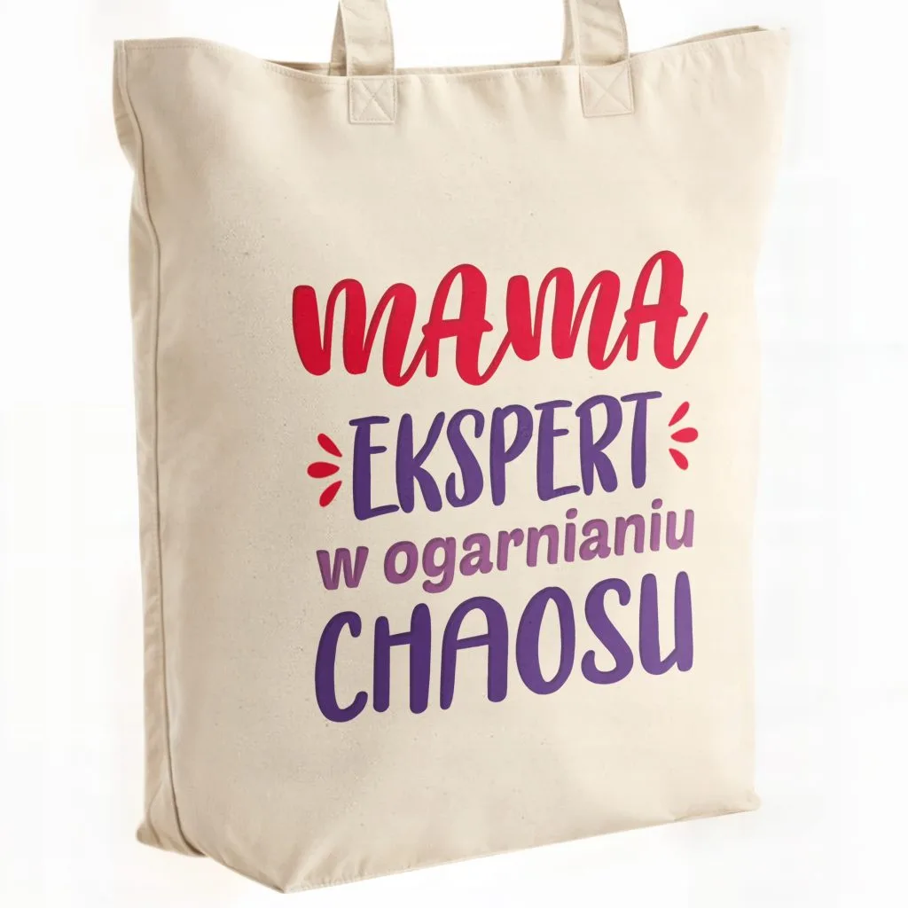 Torba bawełniana premium na zakupy Dzień Matki Prezent Mama Ekspert