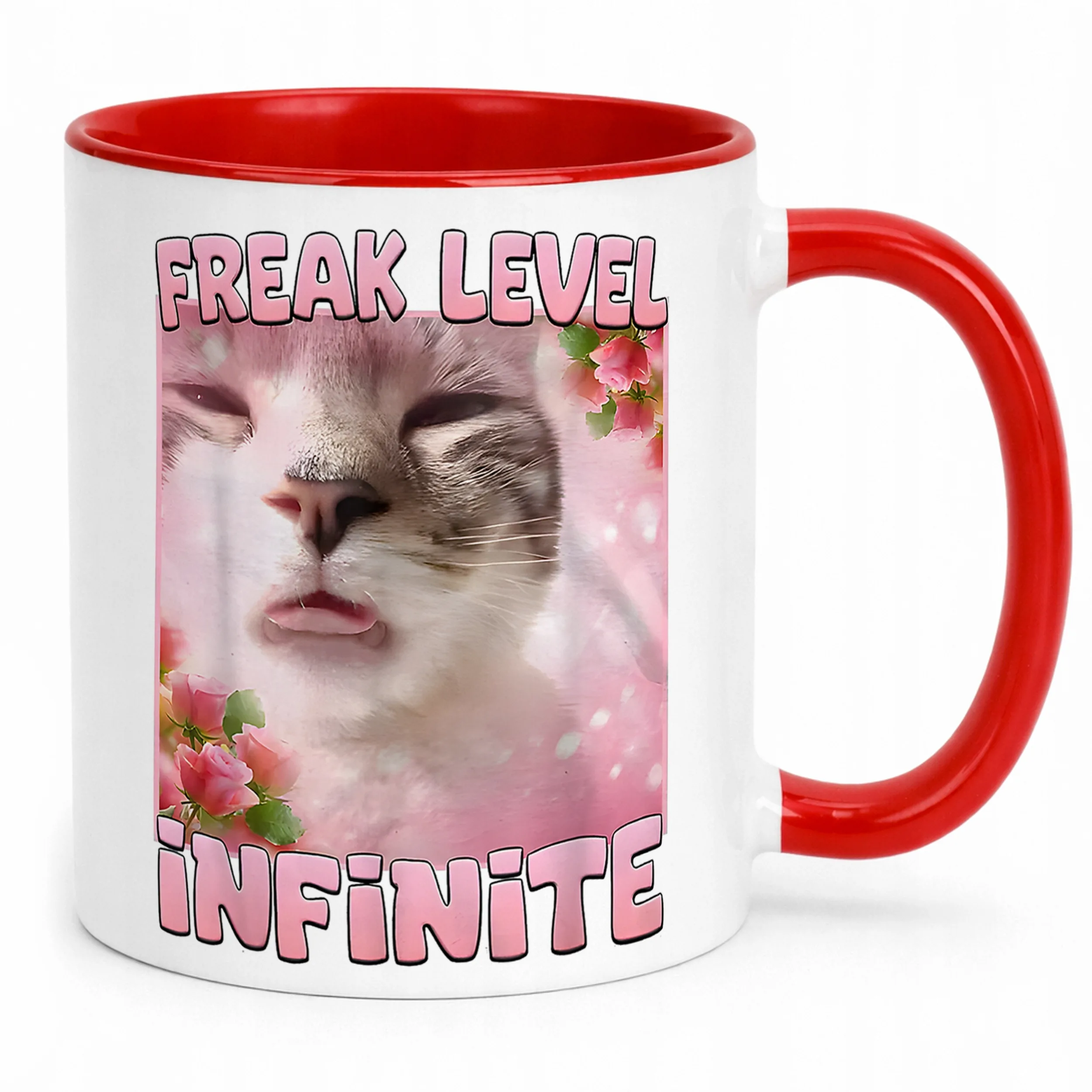 Kubek ceramiczny Freak Level Infinite viral tiktok mem