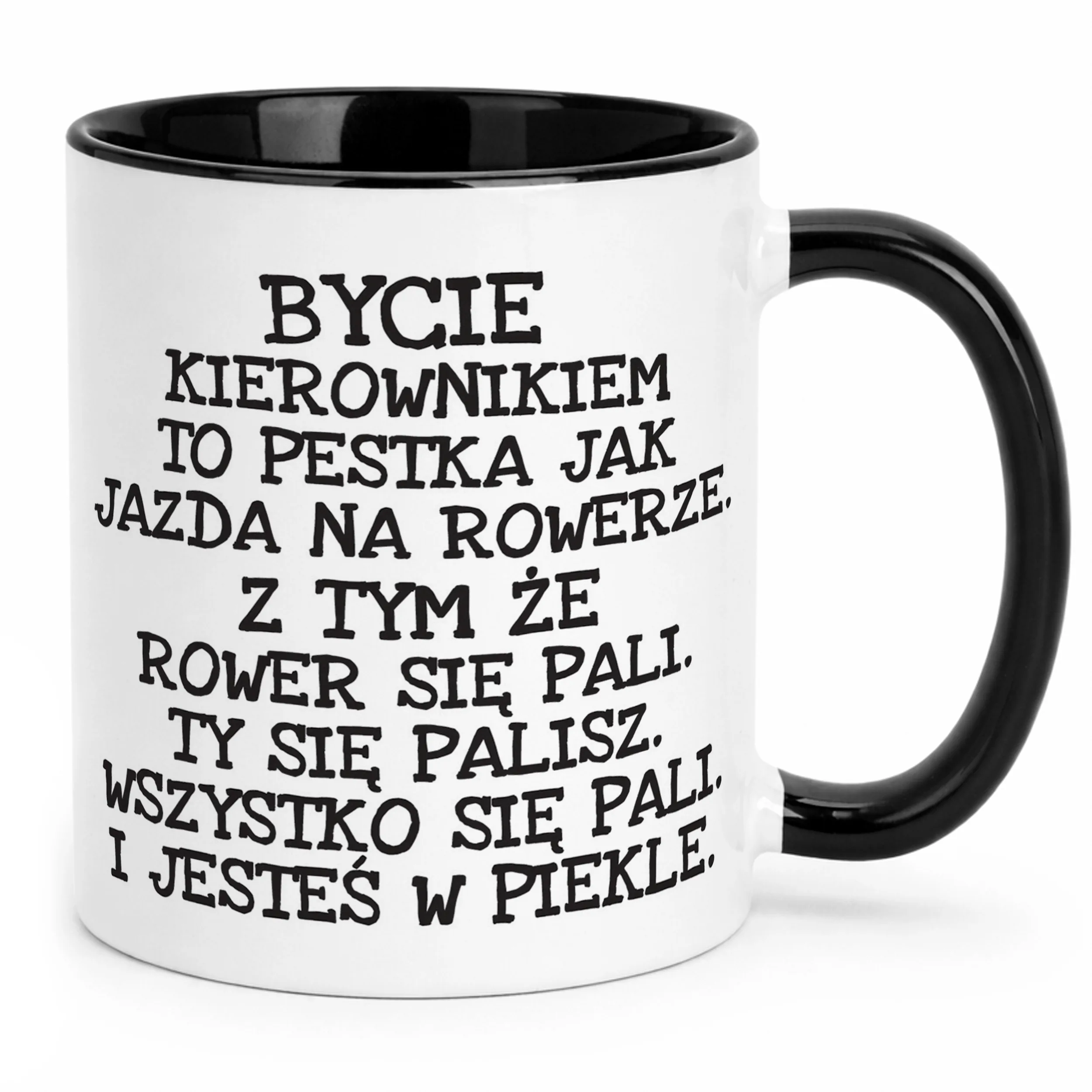 Kubek Czarny Bycie Kierownikiem Dla Kierownika Zabawy Prezent