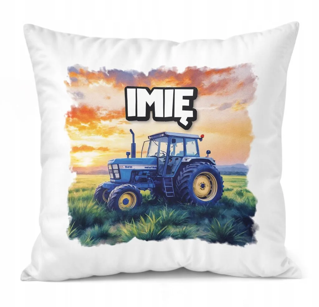 Poduszka 38x38cm Personalizowana Dla Fanów Traktorów Rolników Dla Dzieci