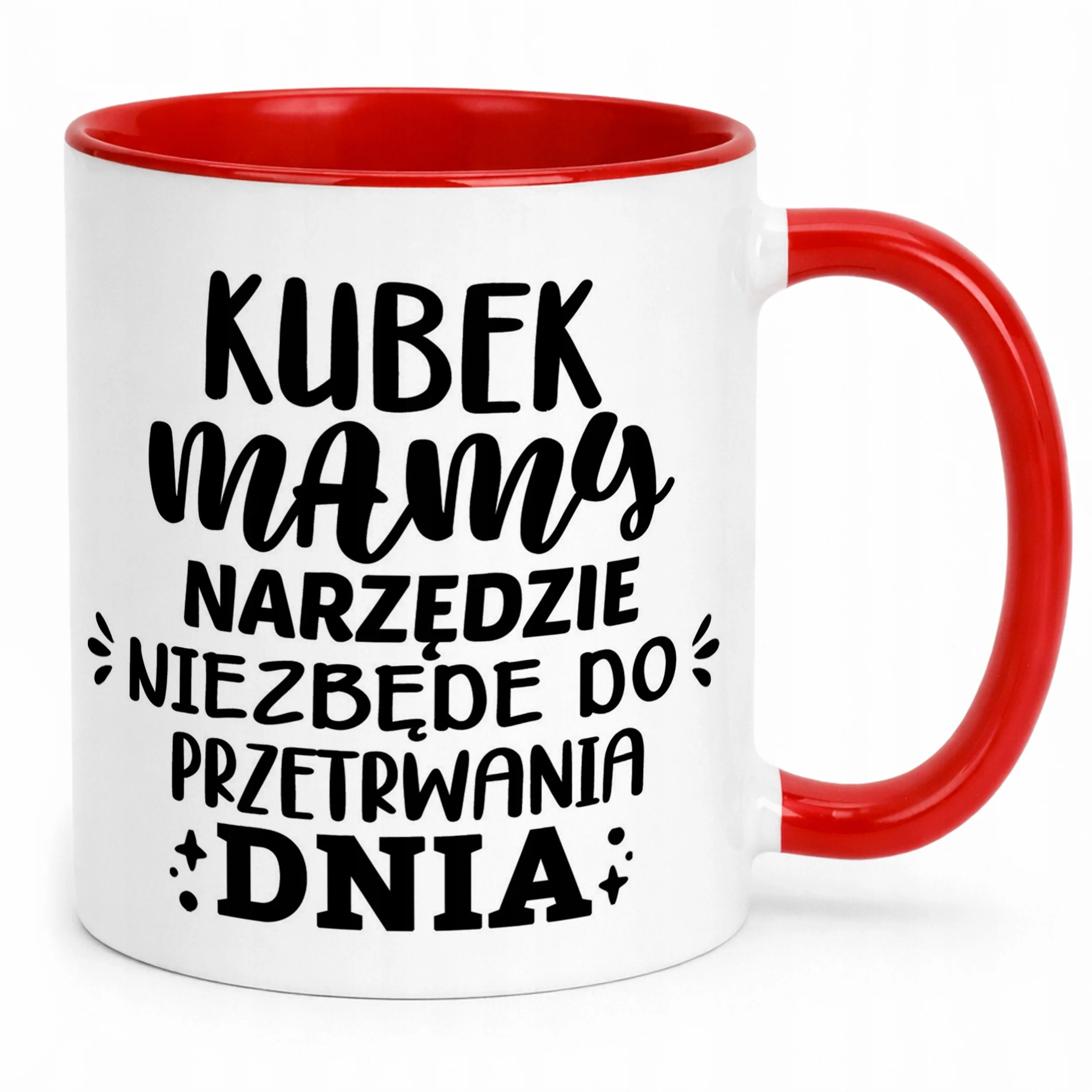 Kubek Czerwony Dzień Matki Dla Mamy Prezent Narzędzie Do Przetrwania