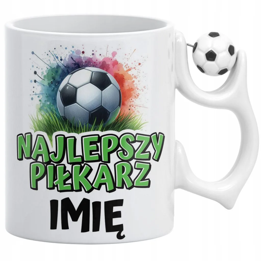 Kubek piłkarski personalizowany Najlepszy Piłkarz Dla Piłkarza Prezent