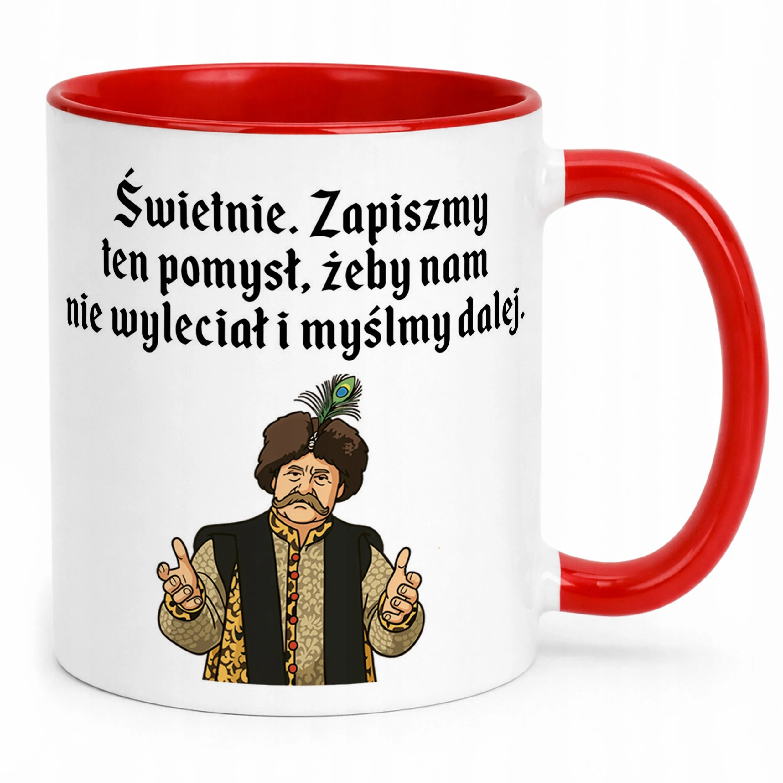 Kubek ceramiczny 1670 Zapiszmy Ten Pomysł I Myślmy Dalej Jan Paweł