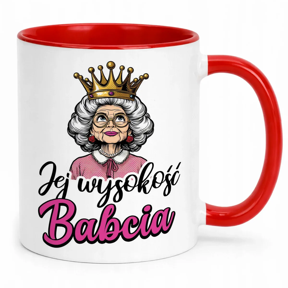 Kubek Czerwony Dzień Babci Dla Babci Prezent Upominek