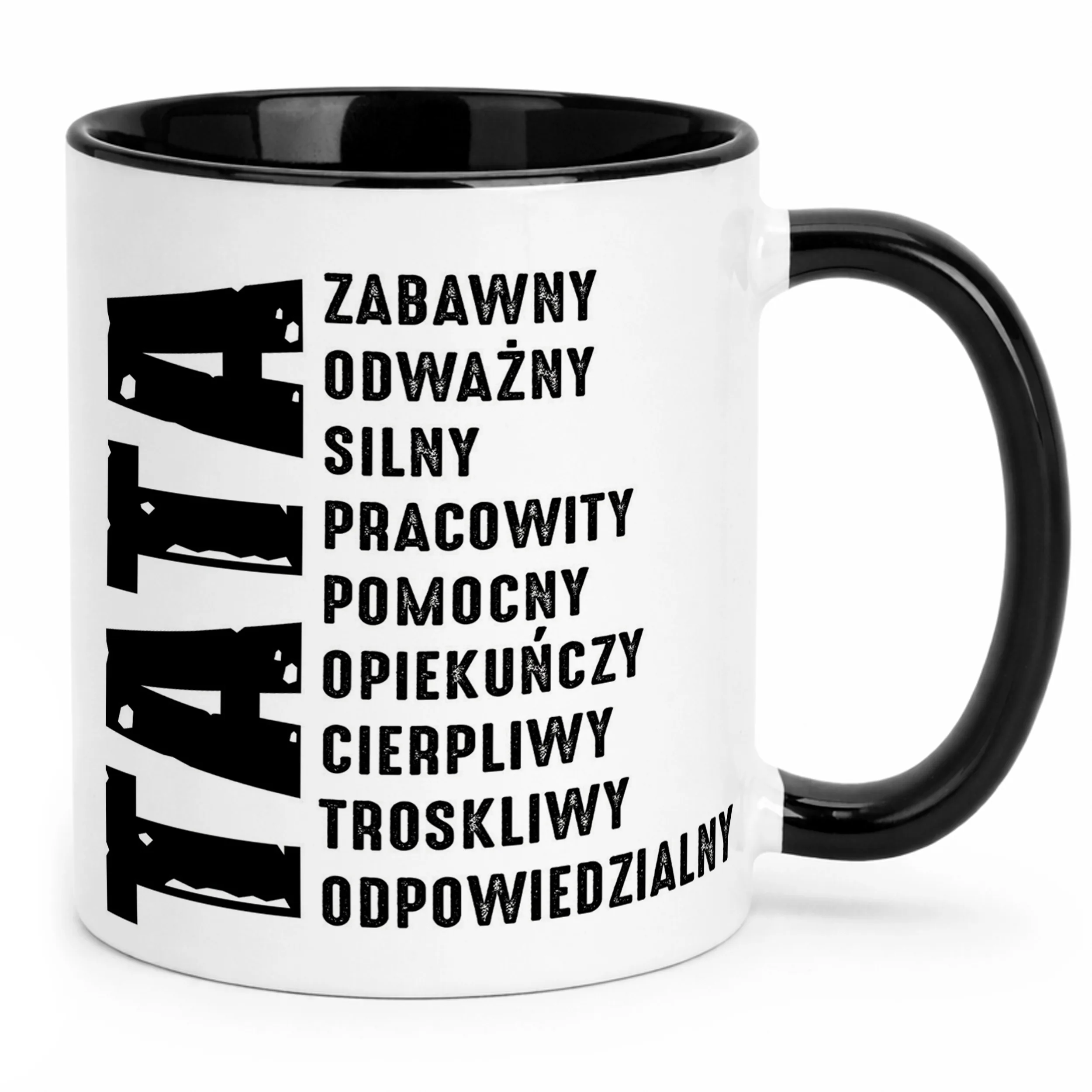 Kubek Czarny Dzień Ojca Dla Taty TATA Prezent Upominek