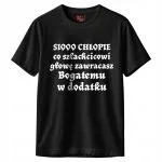 Koszulka czarna męska 1670 Sioo Chłopie r. 3XL