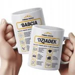 Zestaw Kubków Ceramicznych 330 ml Dzień Babci i Dziadka Prezent Firma Roku