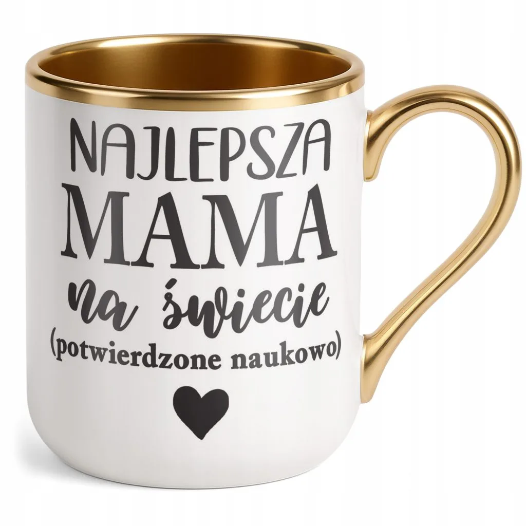 Kubek Premium Złoty Dzień Matki Dla Mamy Prezent Najlepsza Mama na Świecie