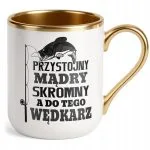 Kubek Premium Złoty Dla Wędkarza Wędkowanie Ryby Zabawny Prezent