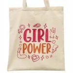 Torba bawełniana na zakupy prezent na Dzień Kobiet Girl Power Upominek