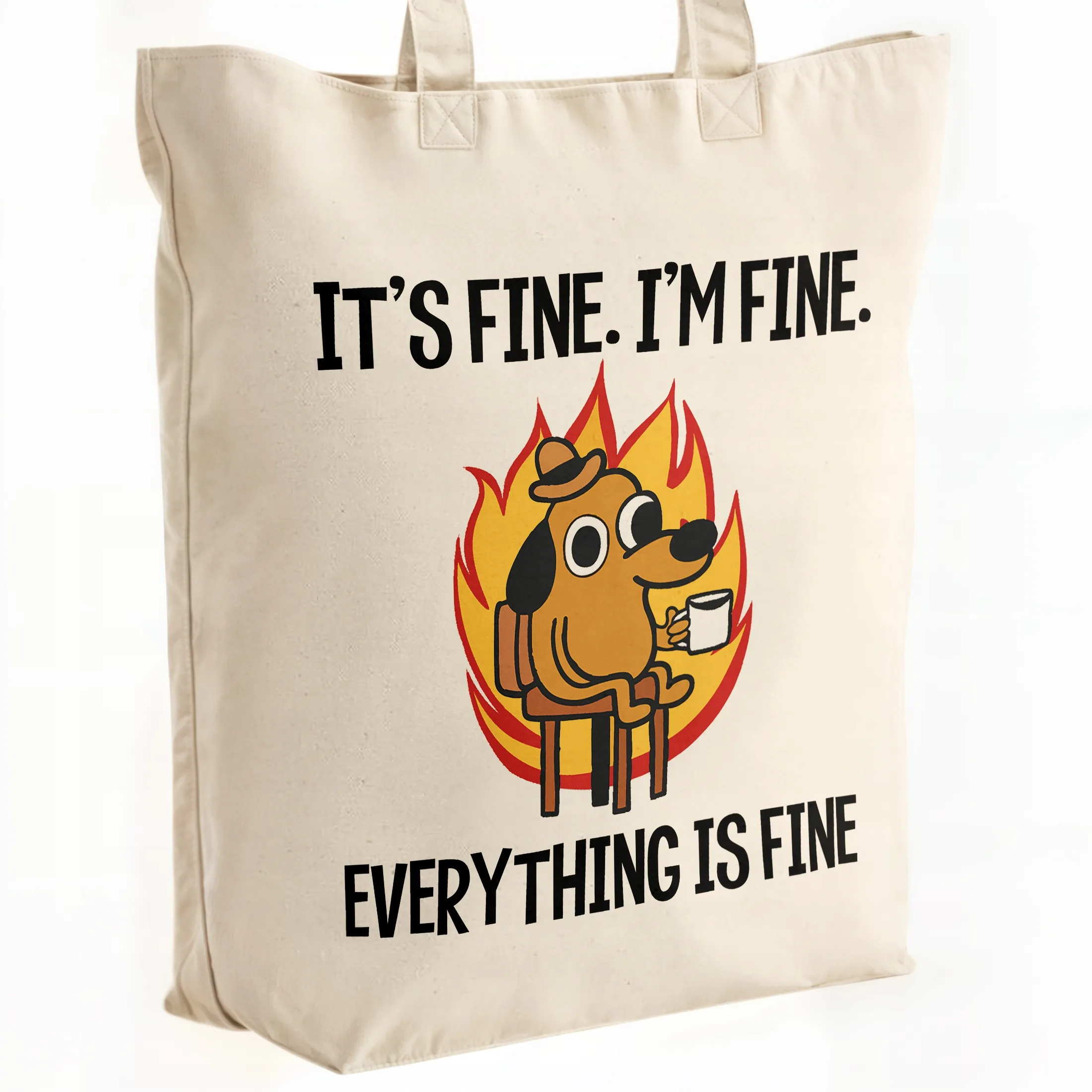 Torba bawełniana premium It’s Fine I’m Fine Mem Zabawny Prezent