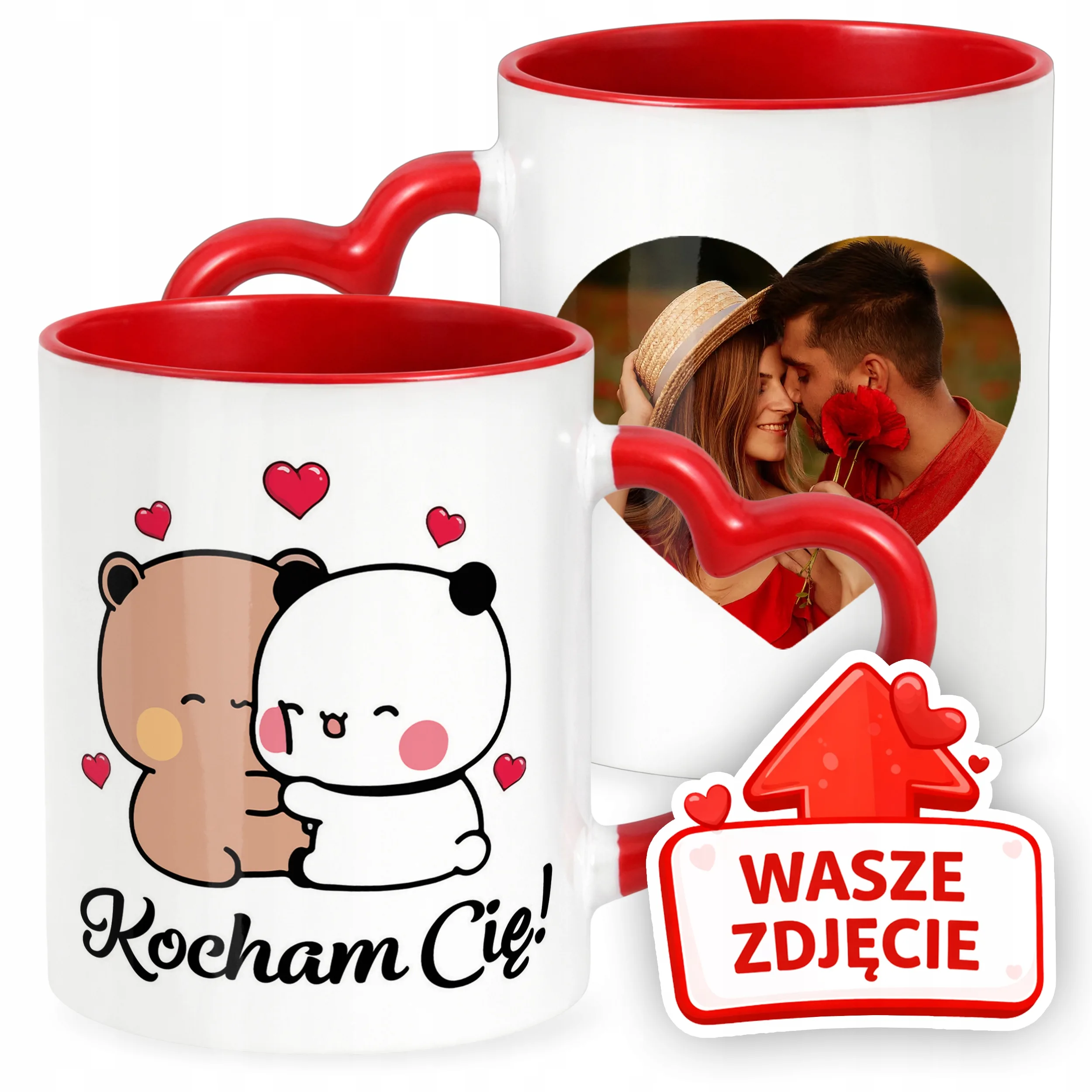 Kubek Walentynkowy Z Własnym Zdjęciem Serce Walentynki Prezent Upominek