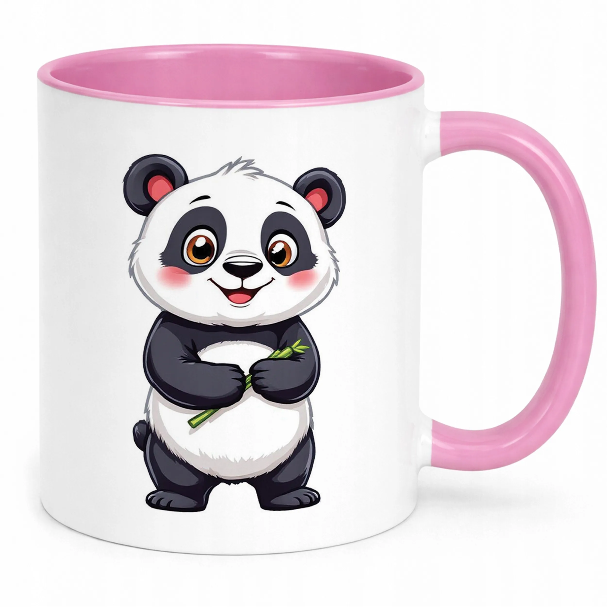 Kubek Różowy Panda Zwierzak Słodki Dla Dzieci Prezent