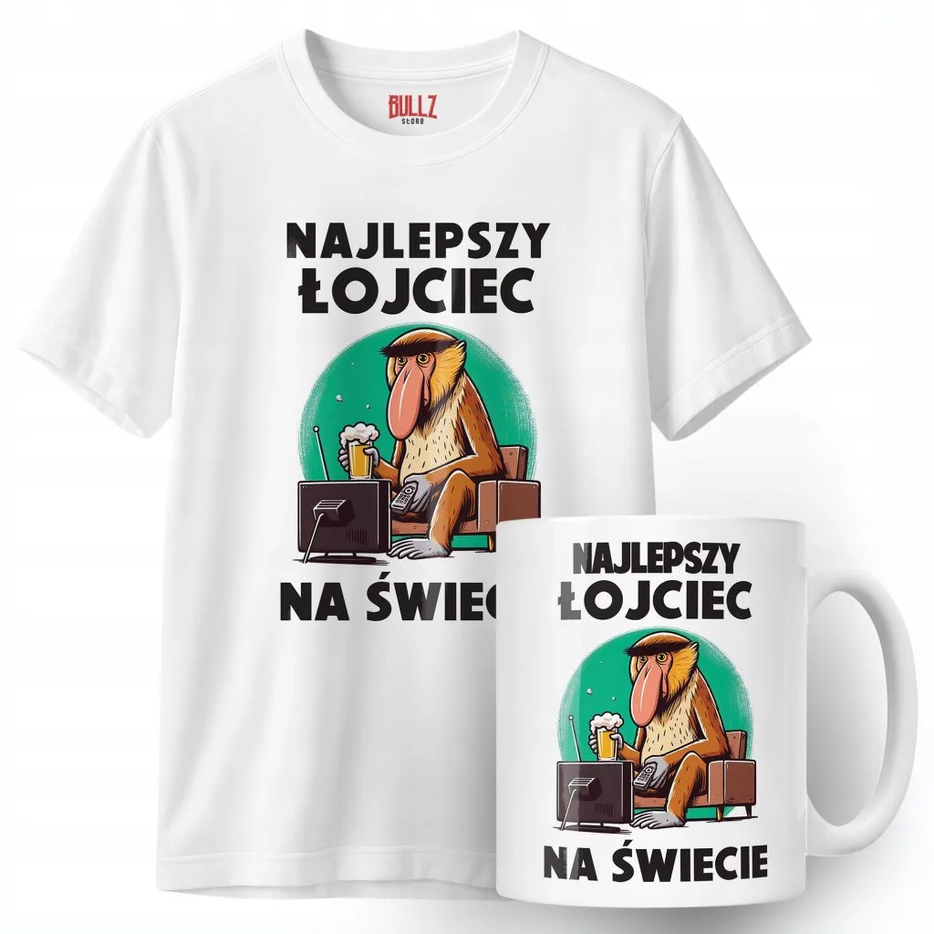 Zestaw Kubek + Koszulka Dzień Ojca Dla Taty Najlepszy Łojciec Prezent