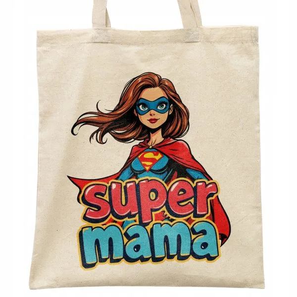 Torba bawełniana na zakupy Dzień Matki Dla Mamy Prezent Super Mama