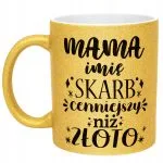 Złoty kubek brokatowy Personalizowany Dzień Matki Dla Mamy Prezent