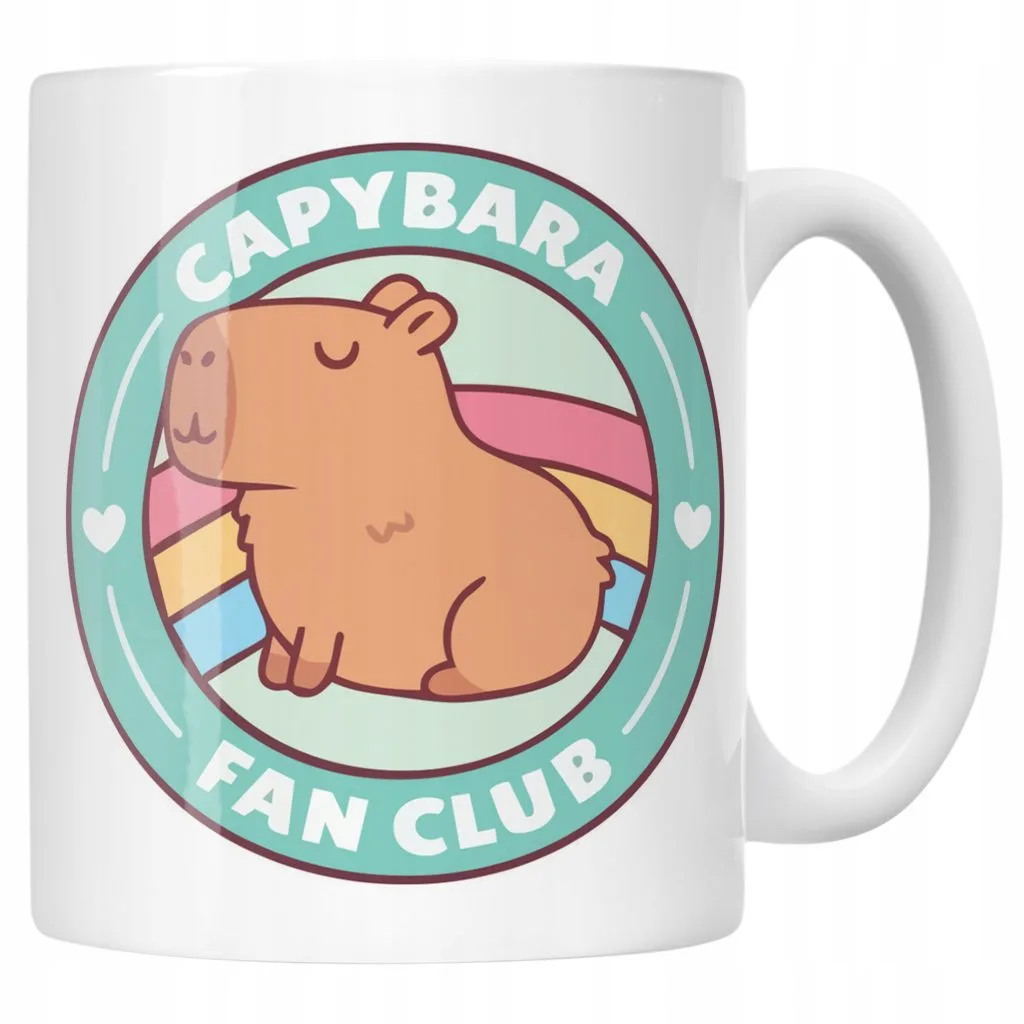 Kubek ceramiczny Kapibara Capybara Zwierzak Słodki Dla Dzieci Prezent