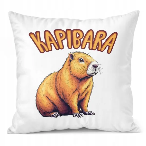 Poduszka 38x38cm Kapibara Capybara Zwierzak Dla Dzieci Prezent