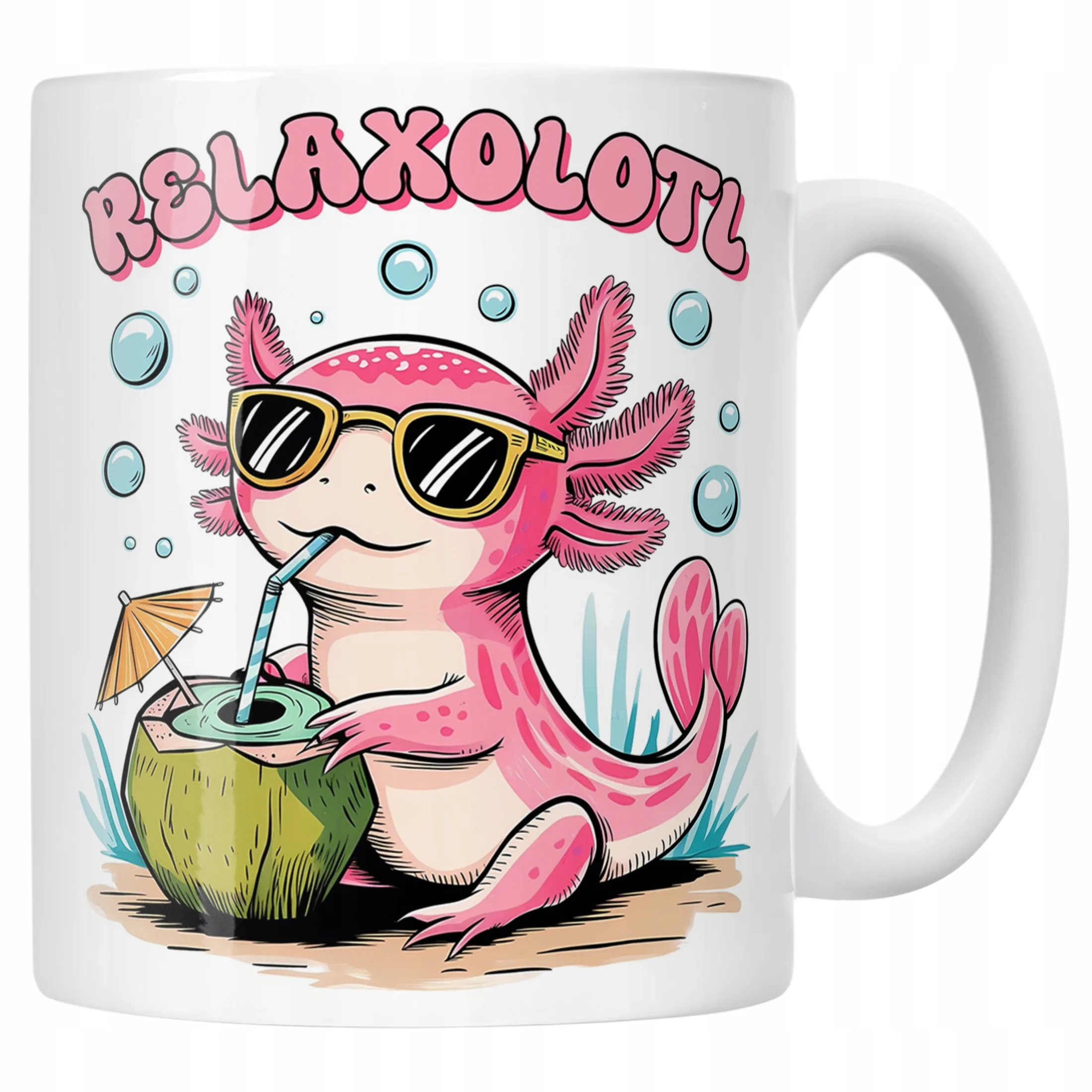 Prezent dla dziecka kubeczek Aksolotl Axolotl Różowy Zwierzak Trend Viral