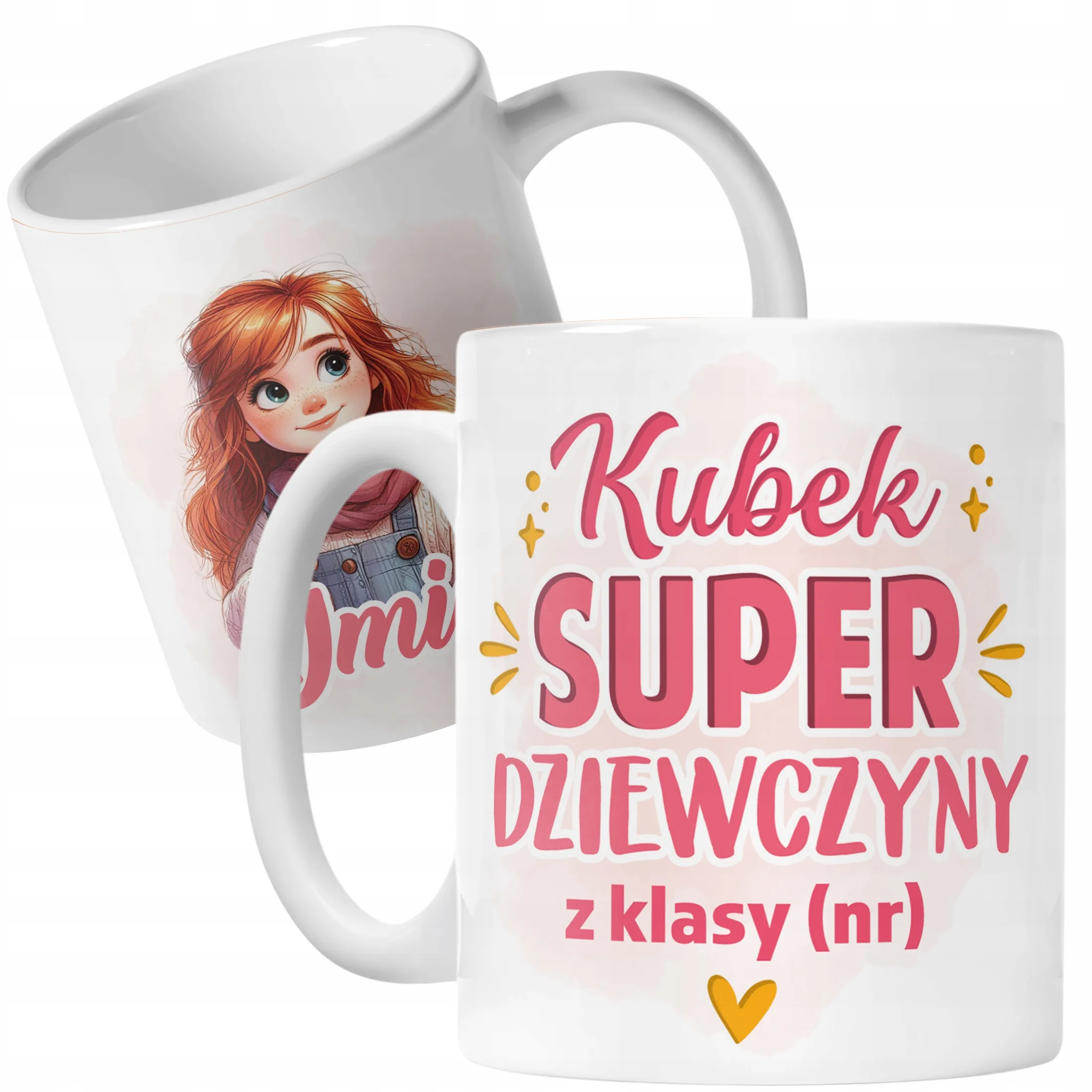Kubek Ceramiczny Z Imieniem Klasa Dzień Kobiet Dla Dziewczynki Prezent