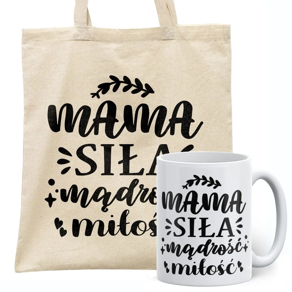 Zestaw Kubek + Torba Dzień Matki Dla Mamy Prezent Upominek