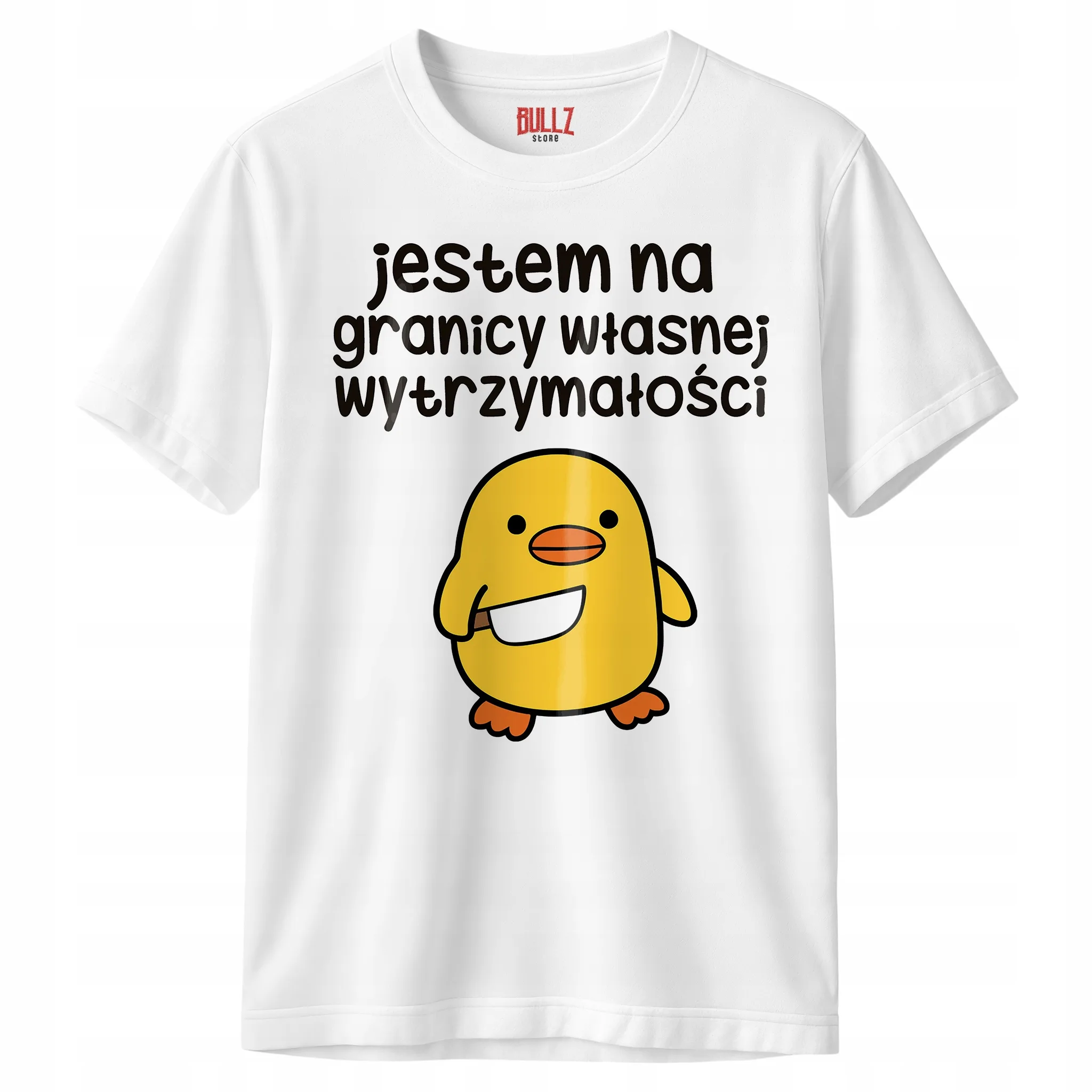 Koszulka biała męska Jestem Na Granicy Zabawny Prezent
