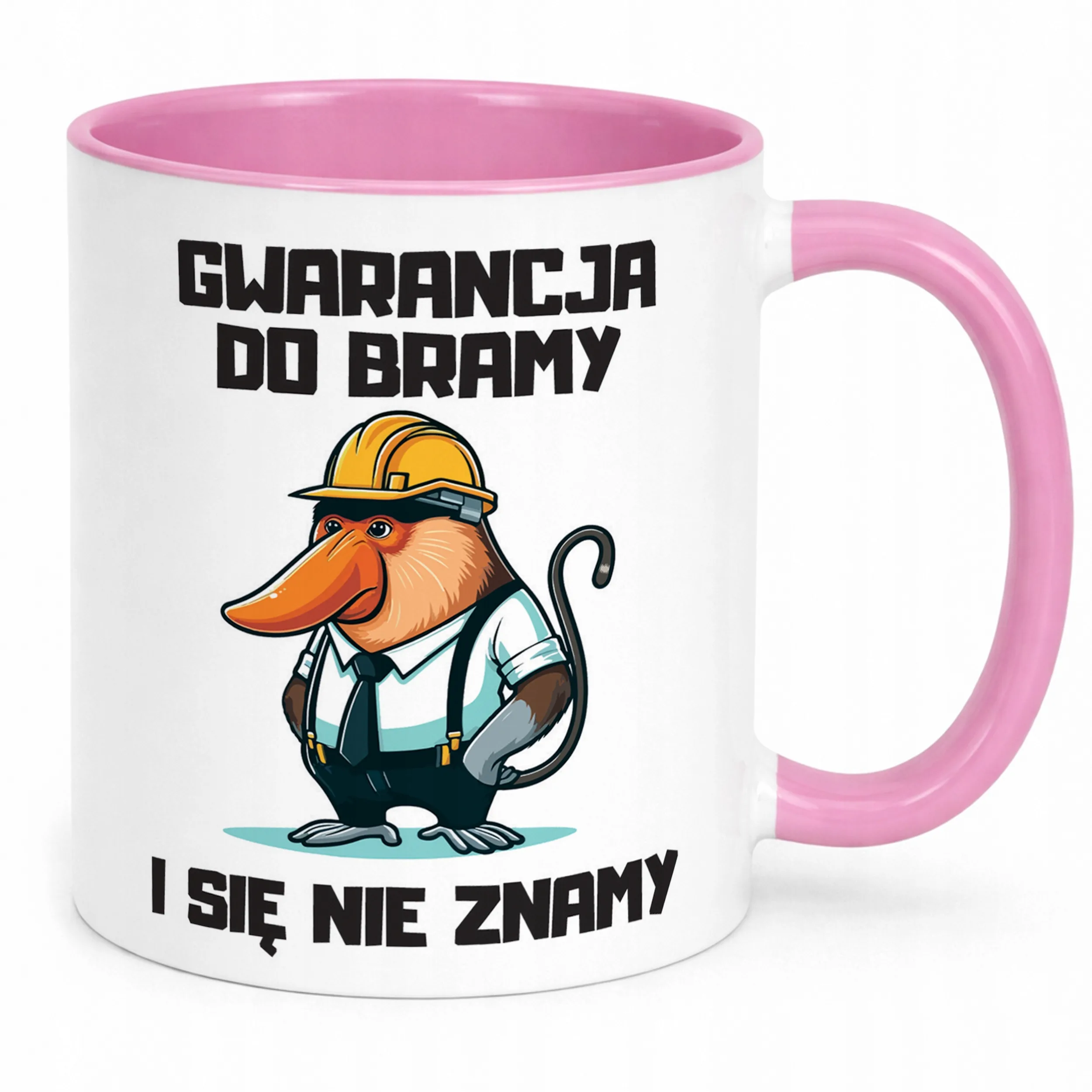 Kubek Różowy Janusz Nosacz Do Pracy Zabawny Prezent Upominek