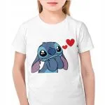Koszulka biała dziecięca Stitch Lilo i Stich Dla Fanów