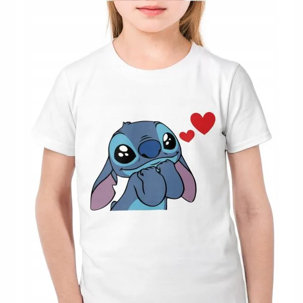 Koszulka biała dziecięca Stitch Lilo i Stich Dla Fanów