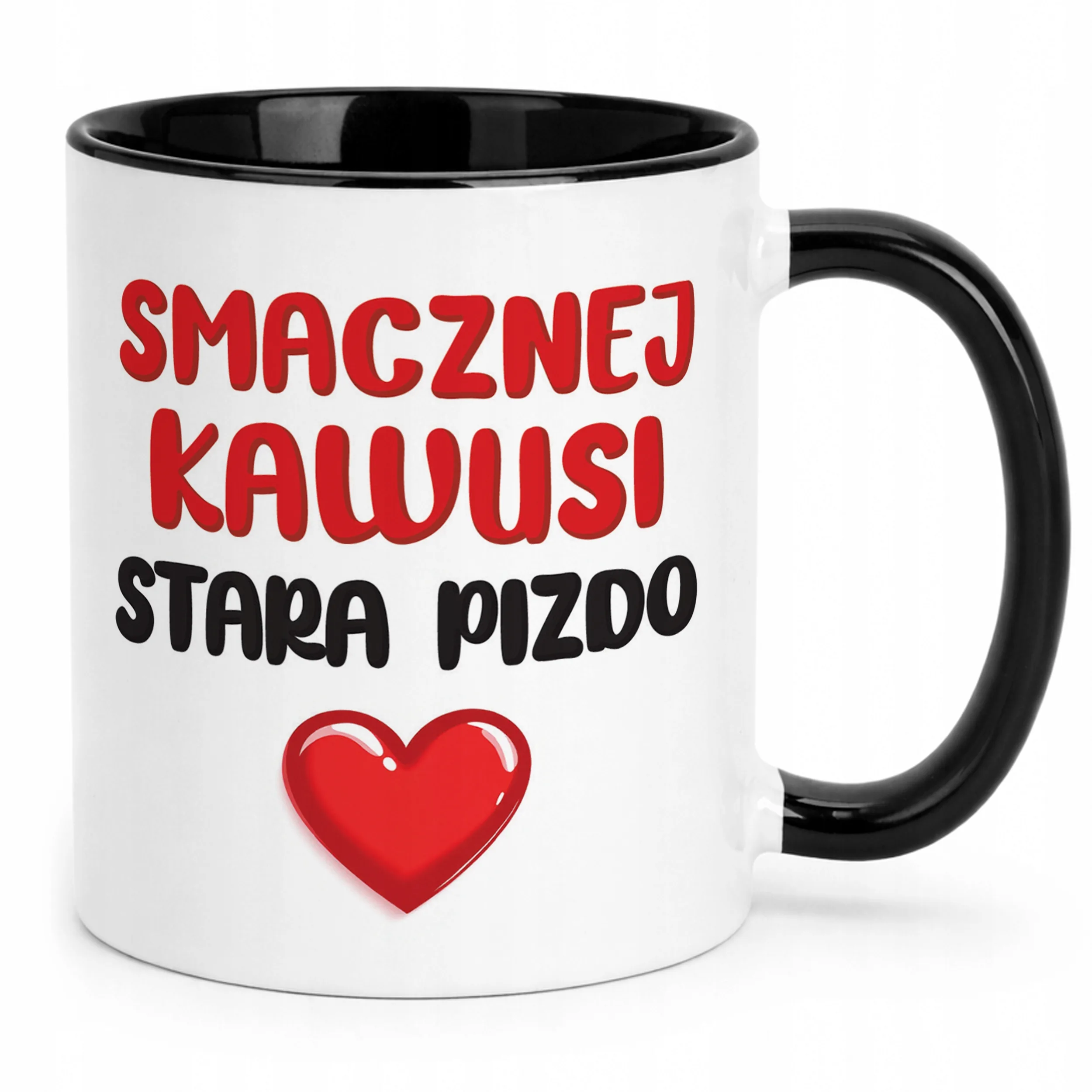 Kubek Czarny Smacznej Kawus Stara Piz*o Śmieszny Zabawny Prezent