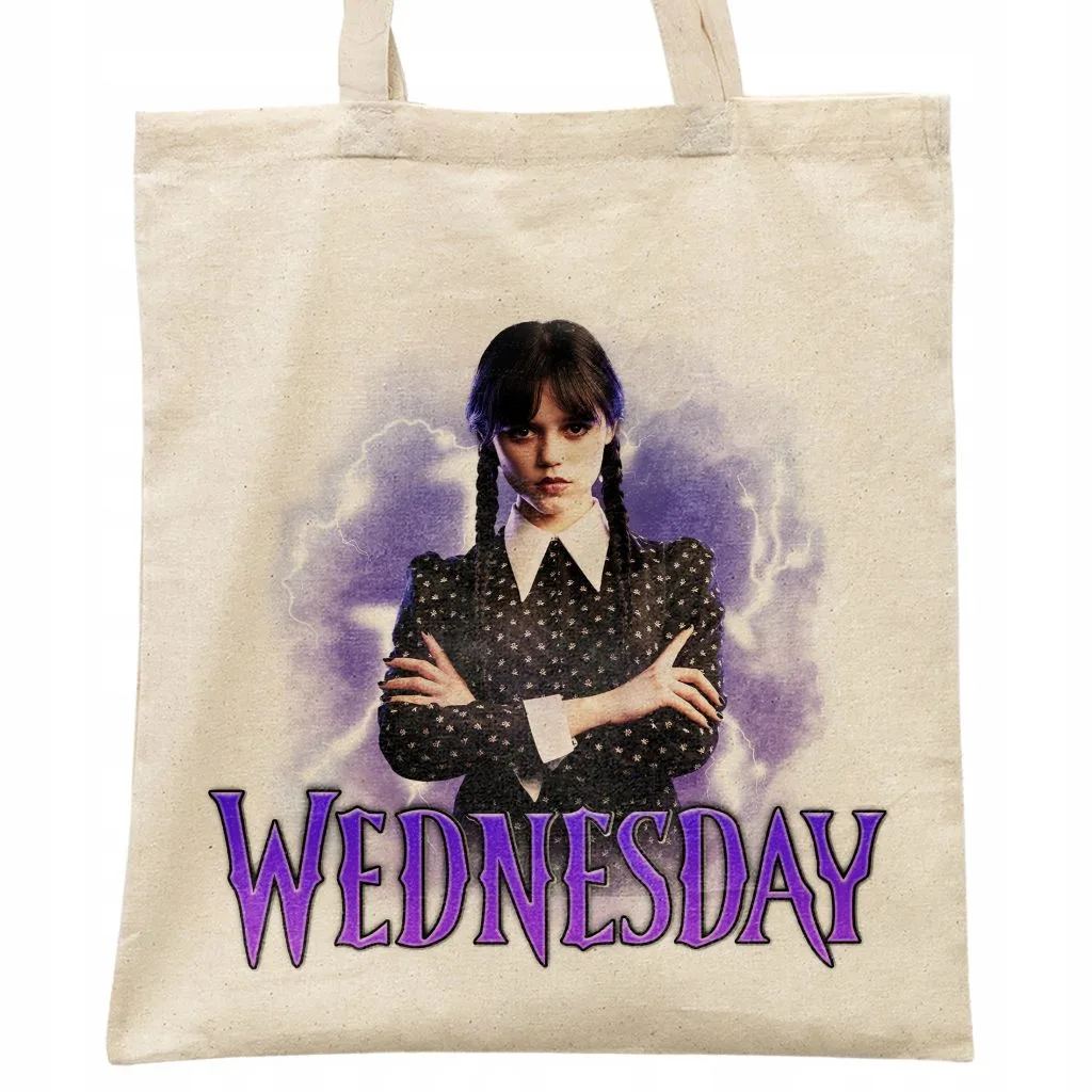 Torba bawełniana na zakupy Nevermore Wednesday Dla Fanów Serialu
