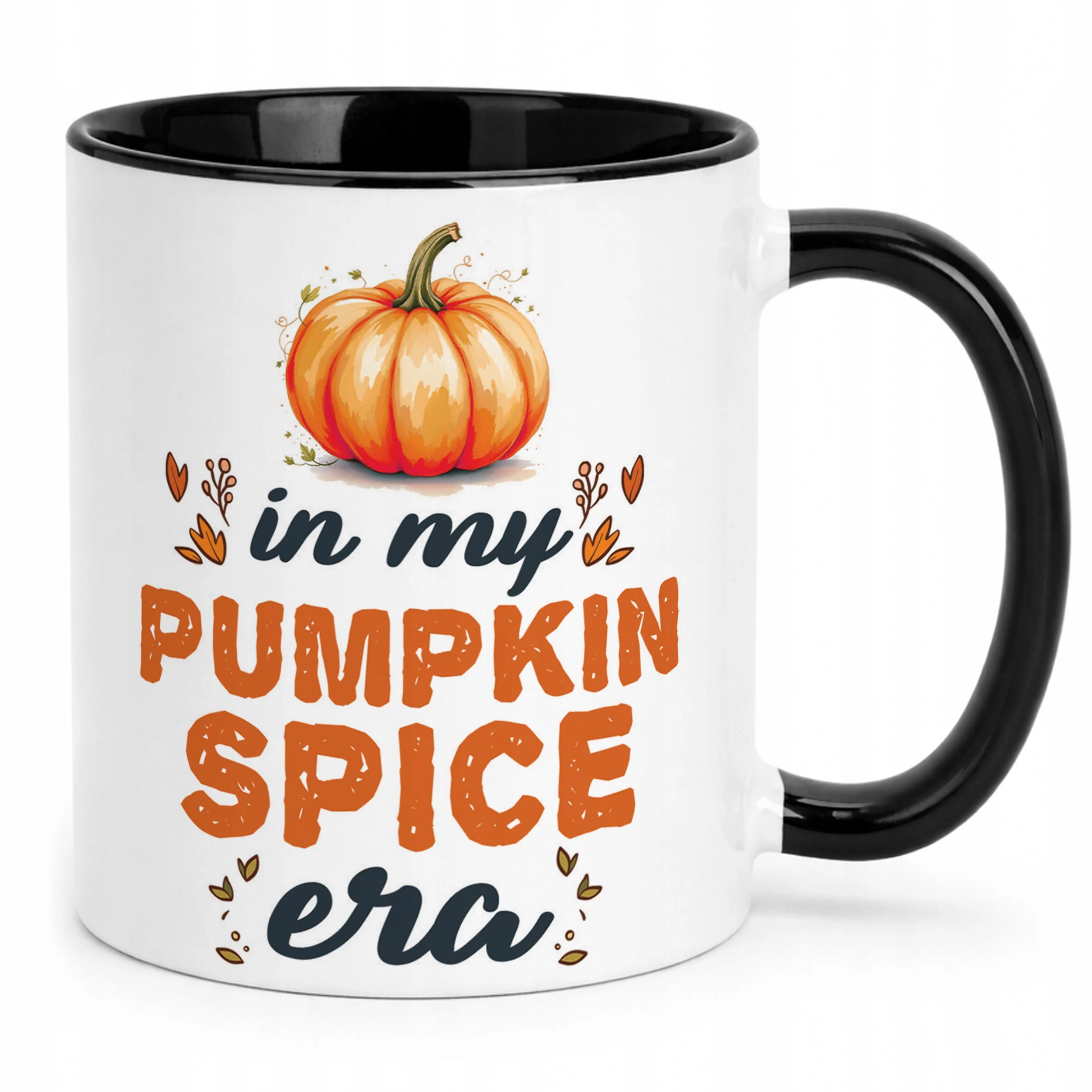 Kubek Czarny Jesienny Jesień In My Pumpkin Spice Era Dynia Prezent
