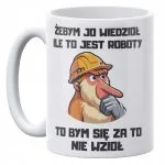 Kubek ceramiczny 330 ml Janusz Nosacz Do Pracy Zabawny Prezent
