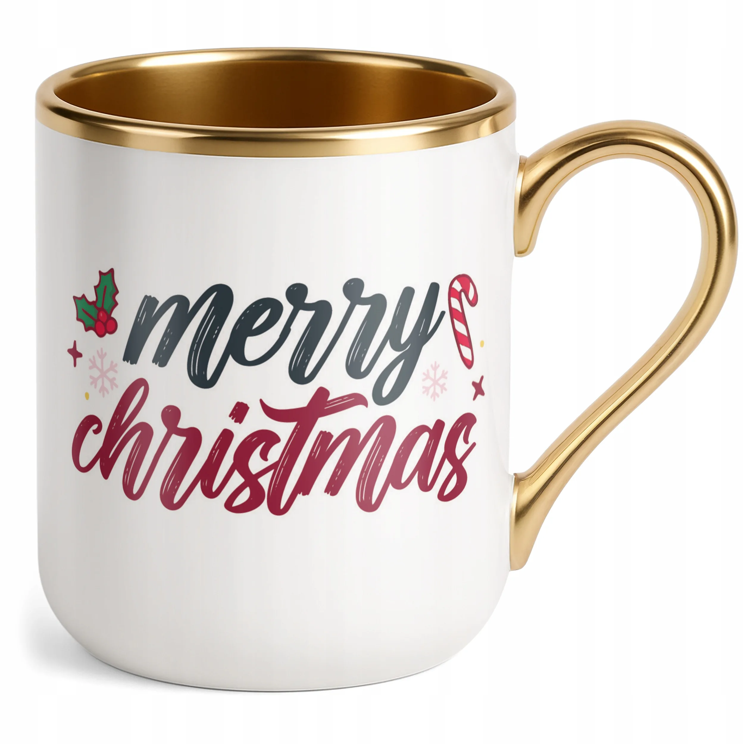 Kubek Premium Złoty Świąteczny Merry Christmas Boże Narodzenie