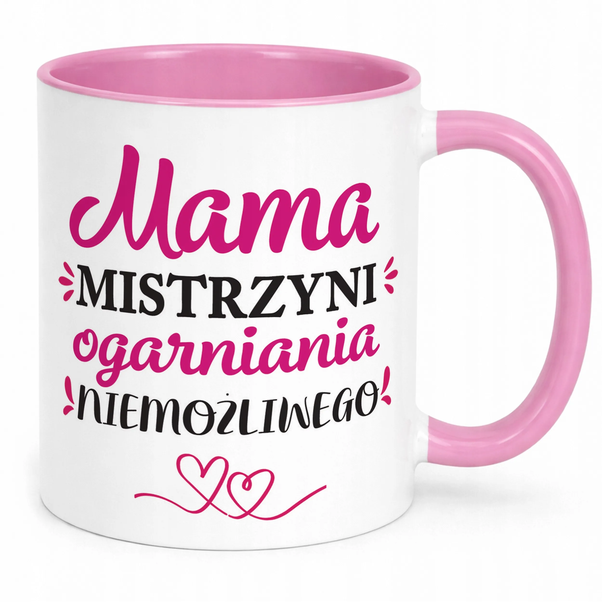 Kubek Różowy Dzień Matki Dla Mamy Prezent Mama Mistrzyni Ogarniania